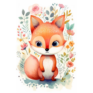 Cartoon Fox Canvas